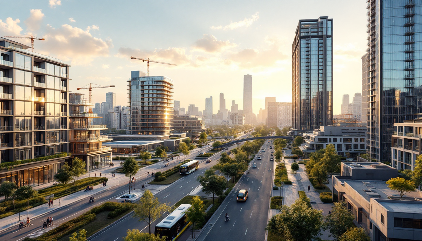 2025년 부동산 투자 전략 기초를 상징하는 현대 도시 전경 이미지